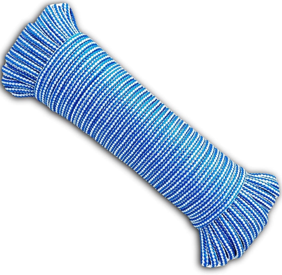 Waslijn - Kledinglijn Buiten - Kleding Drogen - Vochtbestendig Polypropyleen - 4 mm x 20 m - Blauw — afbeelding 1