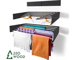 Wanddroogrek Inklapbaar 120 cm - 8.4 m Drooglengte Grijs