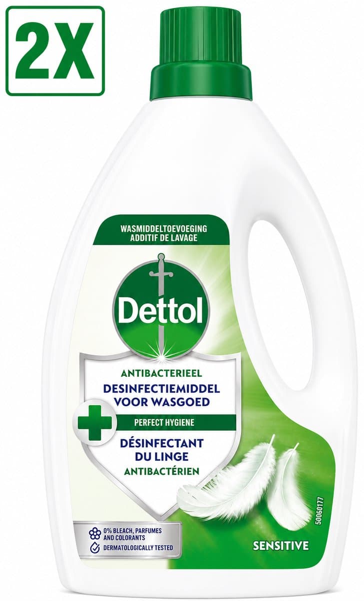 2 x Dettol - Toevoeging bij de was - Sensitive - 1,5L — afbeelding 1