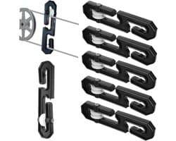 Kledinglijn Katrollen - Waslijn Spanners - Buiten Drogen - Verstelbaar Nylon - 6 Stuks - Zwart
