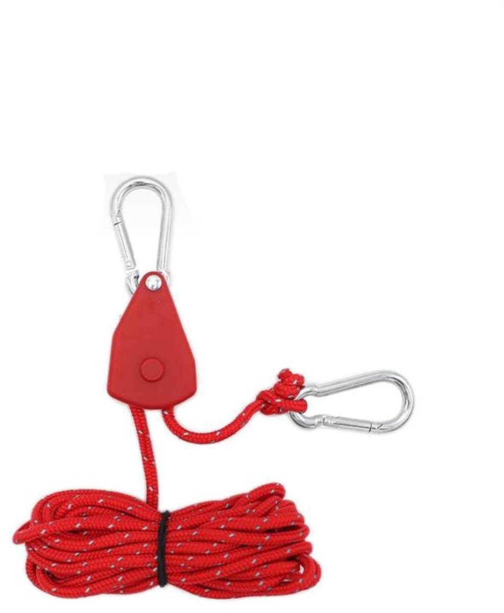 Winddicht touw, zeer sterk spantouw, sterk en duurzaam touw, gemaakt van nylon, voor kamperen in de buitenlucht, gebruikt om tenten, boten en auto's vast te zetten, zwaar touw met sloten. — afbeelding 1