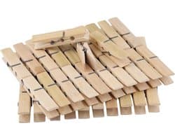 Houten Wasknijpers 6x1cm - 400 Stuks, Duurzame Kledingclips voor Kleding, Sokken en Creatieve Projecten