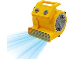 Industriële Ventilator - Radiaal Droger - Vloeren Drogen - 3 Snelheden Instelbaar - 28x26x33 cm - Geel