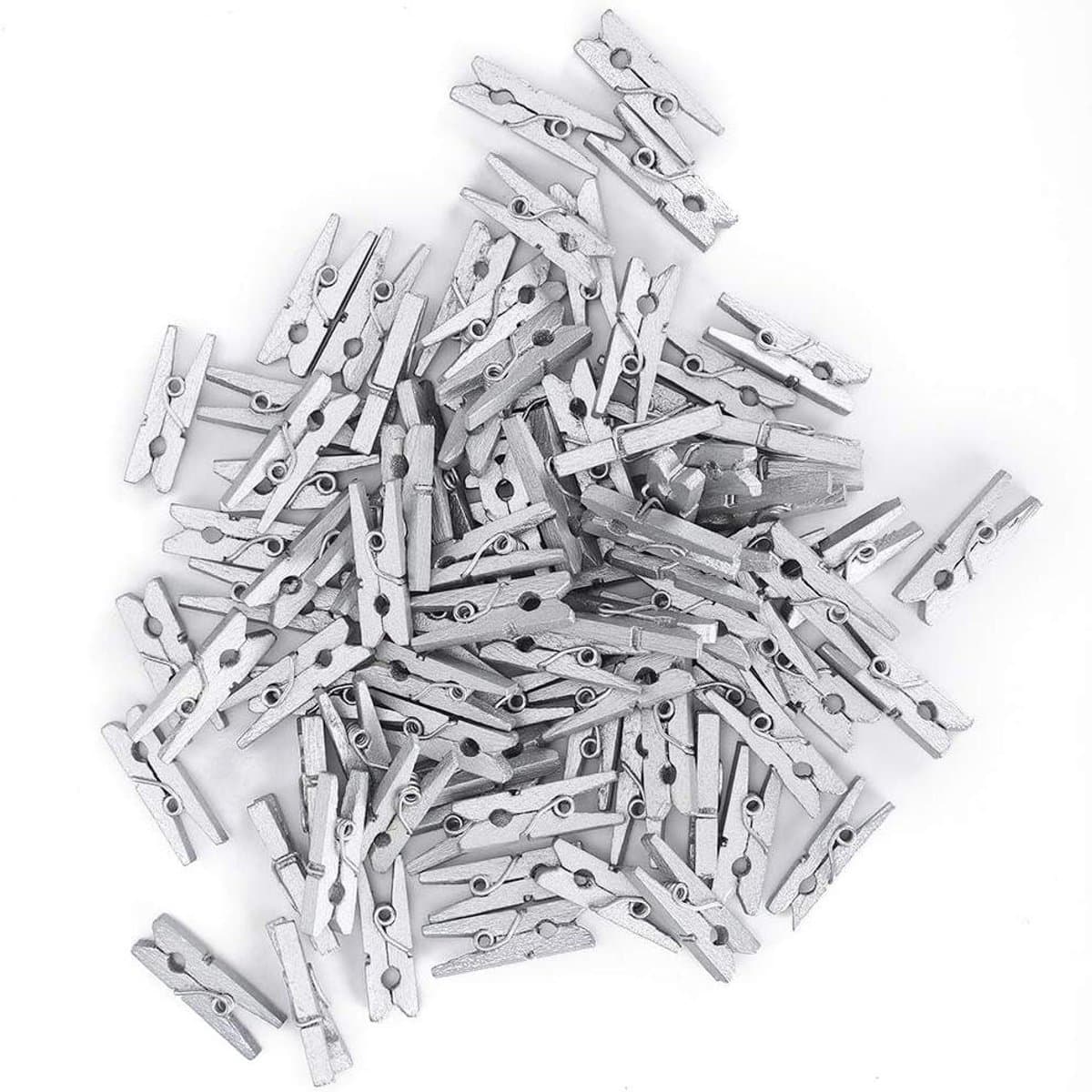 Houten Clips - Mini Wasknijpers - Foto's Ophangen - Gladde Afwerking - 300 Stuks - Natuurlijk Hout — afbeelding 1