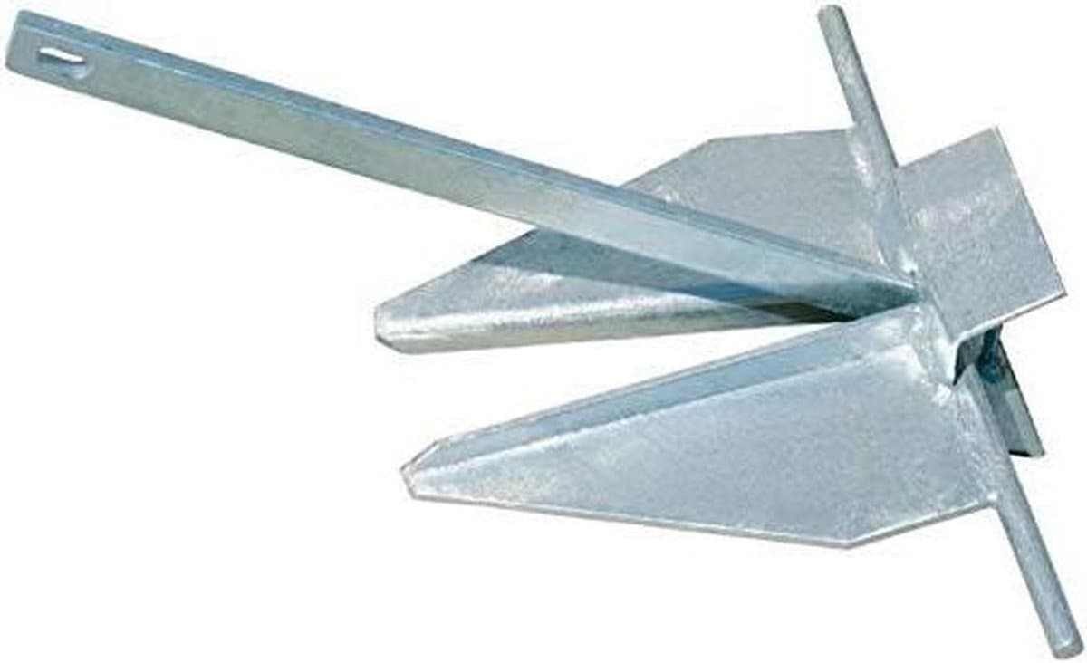 Scheepsanker - Danforth type - Boot stabiliseren - Verzinkt staal - 8 kg - Grijs — afbeelding 1