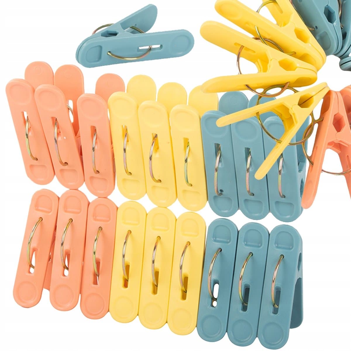 Pingyang Rongrong - Plastic Klamerki - 18 Stuks - Pastel Kleuren — afbeelding 1