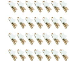 Dailygoods- Sterren Wasknijpers 100 Stuks - Houten Clips - Decoratieve Klemmen - Handwerk - Klemmen voor Kerstmis - Duurzaam Hout - Decoratieve Knijpers