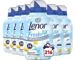 Lenor Wasverzachter Fresh Air Sensitive 36 Wasbeurten - 6 x 504 ml - Voordeelverpakking