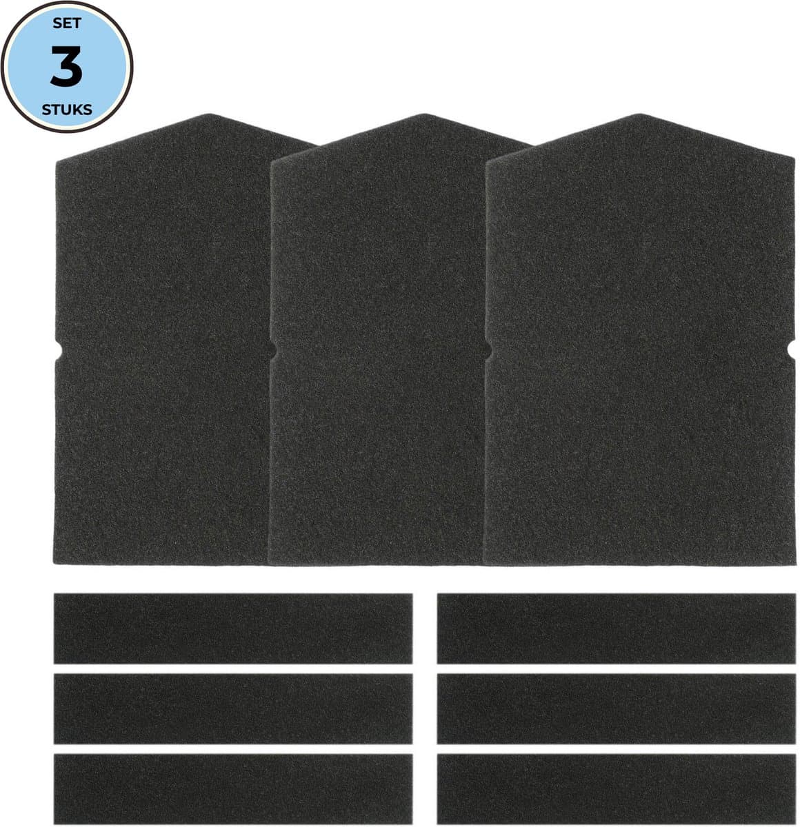 Bramokava 3x Filter set geschikt voor Miele Droger 6057930 + 9688381 - Spons Foam Schuimfilter — afbeelding 1