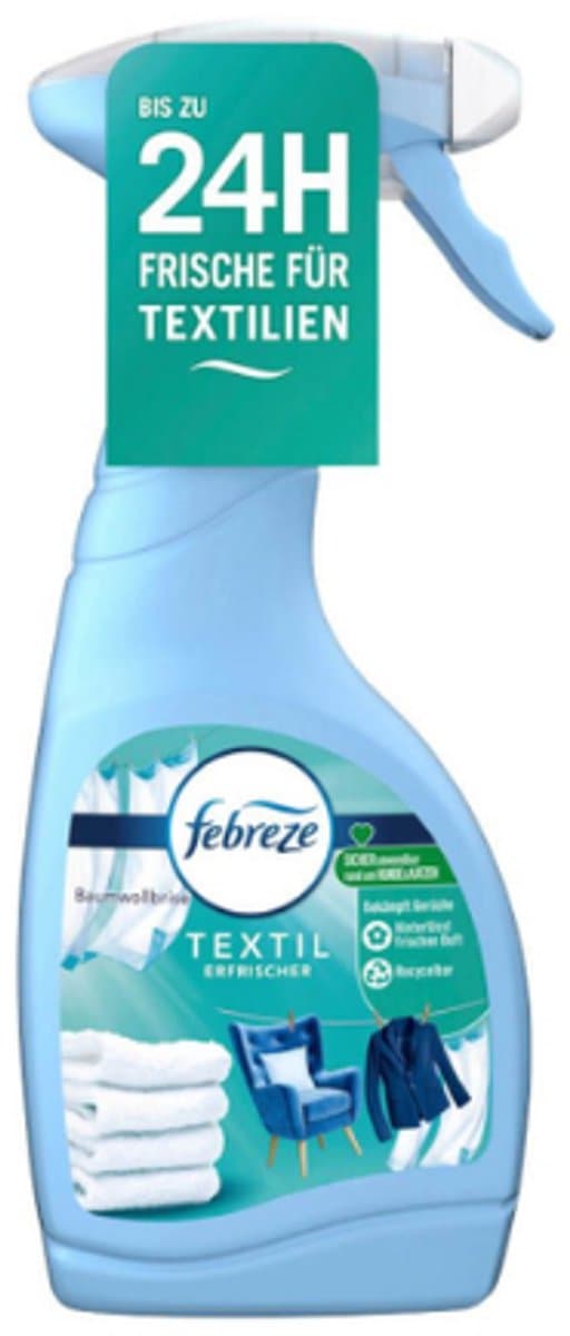 Lenor Febreze Textielverfrisser Spray - Katoenbries - Baumwollbrise | 1x 500ml | Verwijdert nare geuren — afbeelding 1