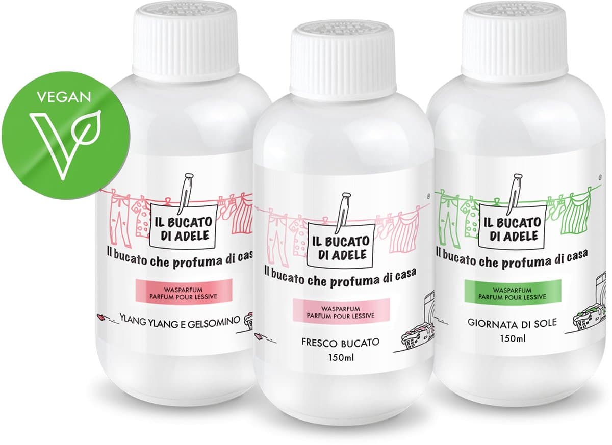 Il Bucato di Adele Wasparfum Frisse Was 150m + Ylang Ylang E Jasmin 150ml + Zonnige Dag 150ml — afbeelding 1