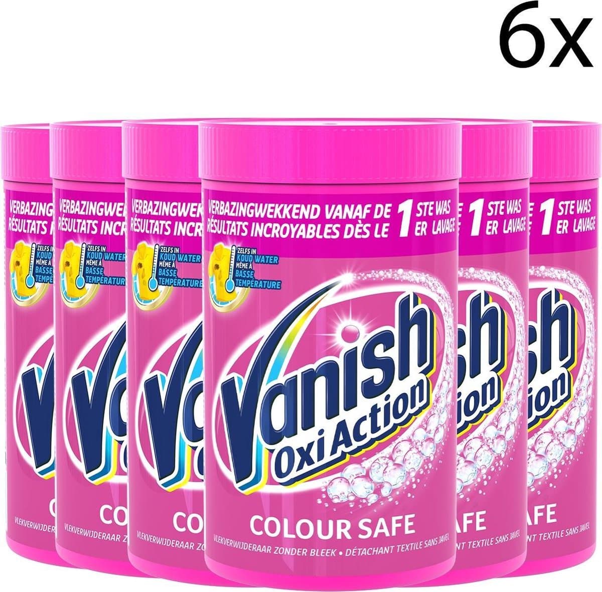 Vanish Oxi Action Colour Safe Base Poeder - Voor Witte en Gekleurde Was - 1,5kg x6 — afbeelding 1
