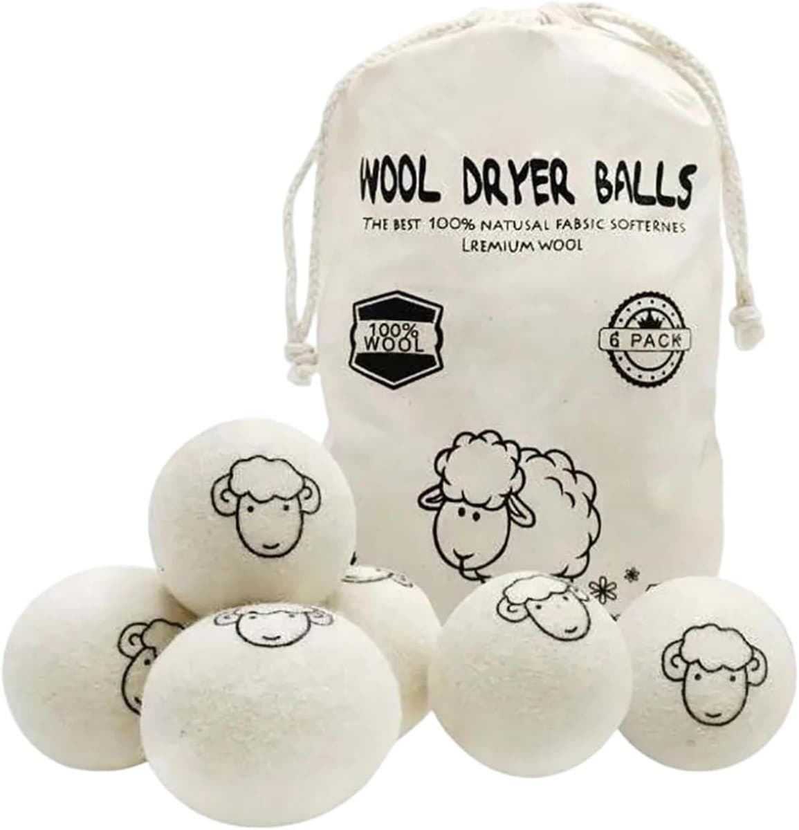16 stuks drogerballen, 3 cm wollen ballen voor droger, drogerballen van vilt, herbruikbaar, ballen voor wasdroger, wasverzachter — afbeelding 1