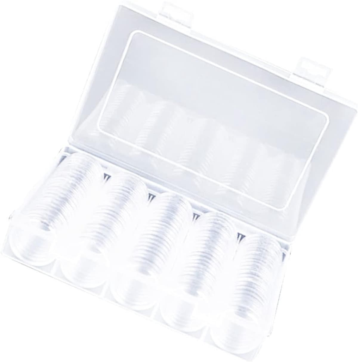 1set Muntenhouders Transparante Capsules Met Opbergdoos Voor Muntenverzameling Bescherming Van Collecties — afbeelding 1