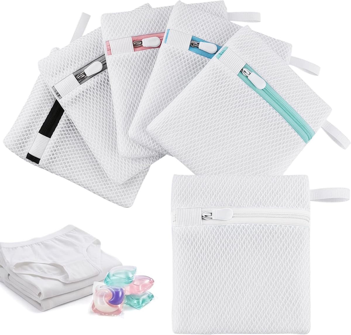 Waszak Set van 6 - Mini Wasmachine Netzak voor Delicaat Textiel — afbeelding 1