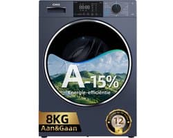 CHiQ CW8728X - Wasmachine - 8 KG - Gratis installatie - Plat ingebouwd - A-15% - 16 programma's - AI Smart - 12 jaar garantie op motor - 2026 Nieuw