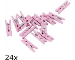 Miniknijpers pakje a 24 stuks roze