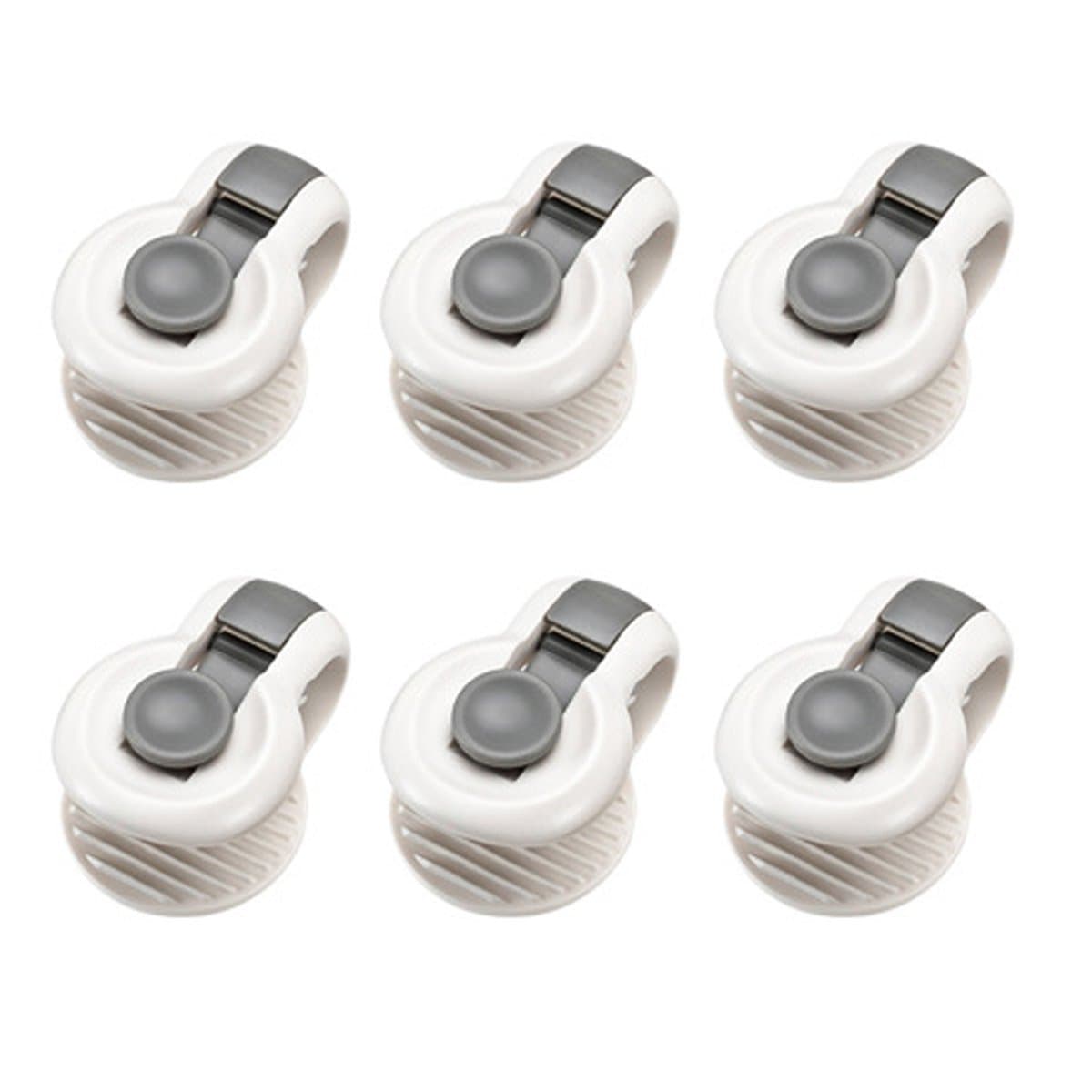 QTTVBTNA - Dekbedclips - Stevige Dekbed clips - Bevestigers voor dekbed en dekbedovertrek - ABS - Veilig & Naaldloos - Grijs - 6 stuks — afbeelding 1