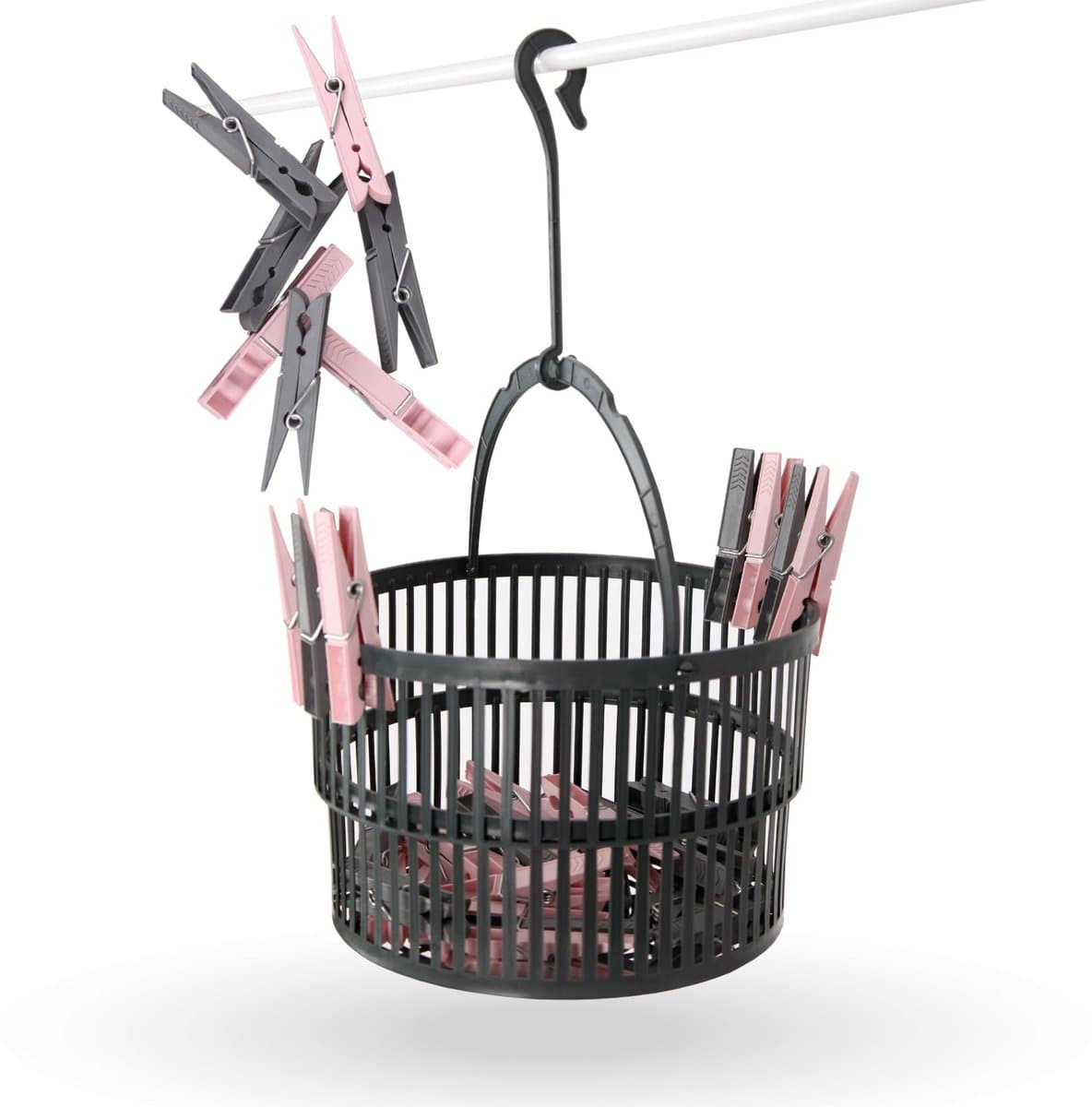 Ibenzoa® Ruimtebesparende telescopische mand met wasknijpers voor veelzijdig gebruik — afbeelding 1