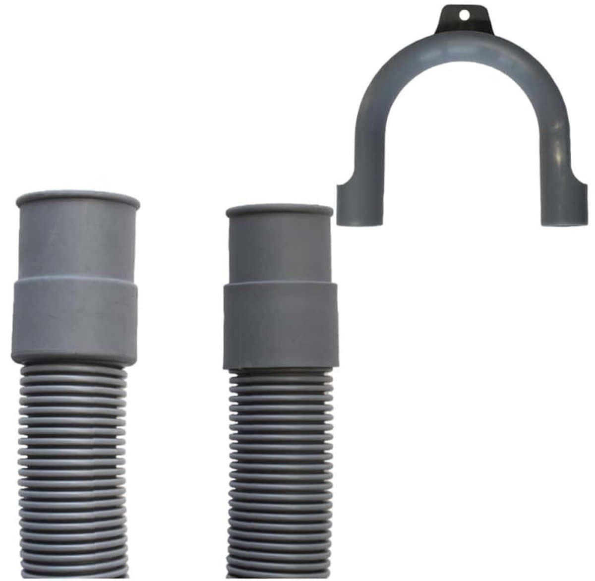 Afvoerslang Wasmachine & Vaatwasser 3/4 inch, 1,5 meter, Grijs — afbeelding 1