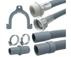 Fixem® - 3.5M Verlengslang set voor wasmachine en vaatwasser - toevoerslang en afvoerslang verlengset - inclusief afvoerverbindingsstuk en slangklemmen