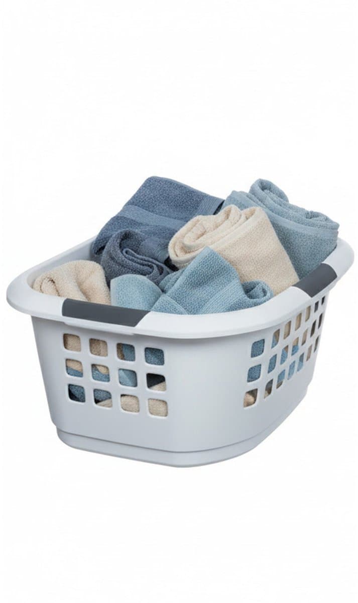 Benson Wasmand extra groot - wit - kunststof - 51 liter - 67 x 47 x 27 cm - ruime wasmanden — afbeelding 1