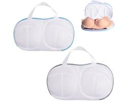 2x Lingerie Waszak Rits - BH Waszakje - BH Waszakken - Wasbol - Waszak - Waszakken - Kledingzakjes - Was Zakjes - Wasmachine Zakjes - Wasnet - Wasnetten - Wasnetjes - Wasnetje - Wasgoed - Wassorteerder - Wasmachine - Voor BH Met En Zonder Beugel — afbeelding 1