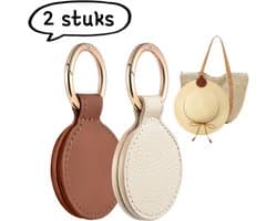 2-delige hoedenclip, magnetische hoedenclip, rugzakhaak, accessoires, zonnehoed, magnetische hoedenclip, draagbaar, wit + bruin
