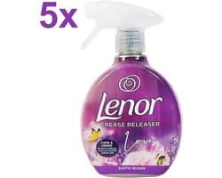 Lenor - Crease Releaser - Love - Exotic Bloom - Kreukverwijderaar - Textielvefrisser - Spray - 5x 500ml - Voordeelverpakking