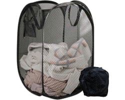 Twenty Two Opvouwbare wasmand van gaas met handgreep - geschikt voor het opbergen van vuile was - 30cm L x 47cm H - opvouwbaar wasmand voor badkamer, camping, reizen