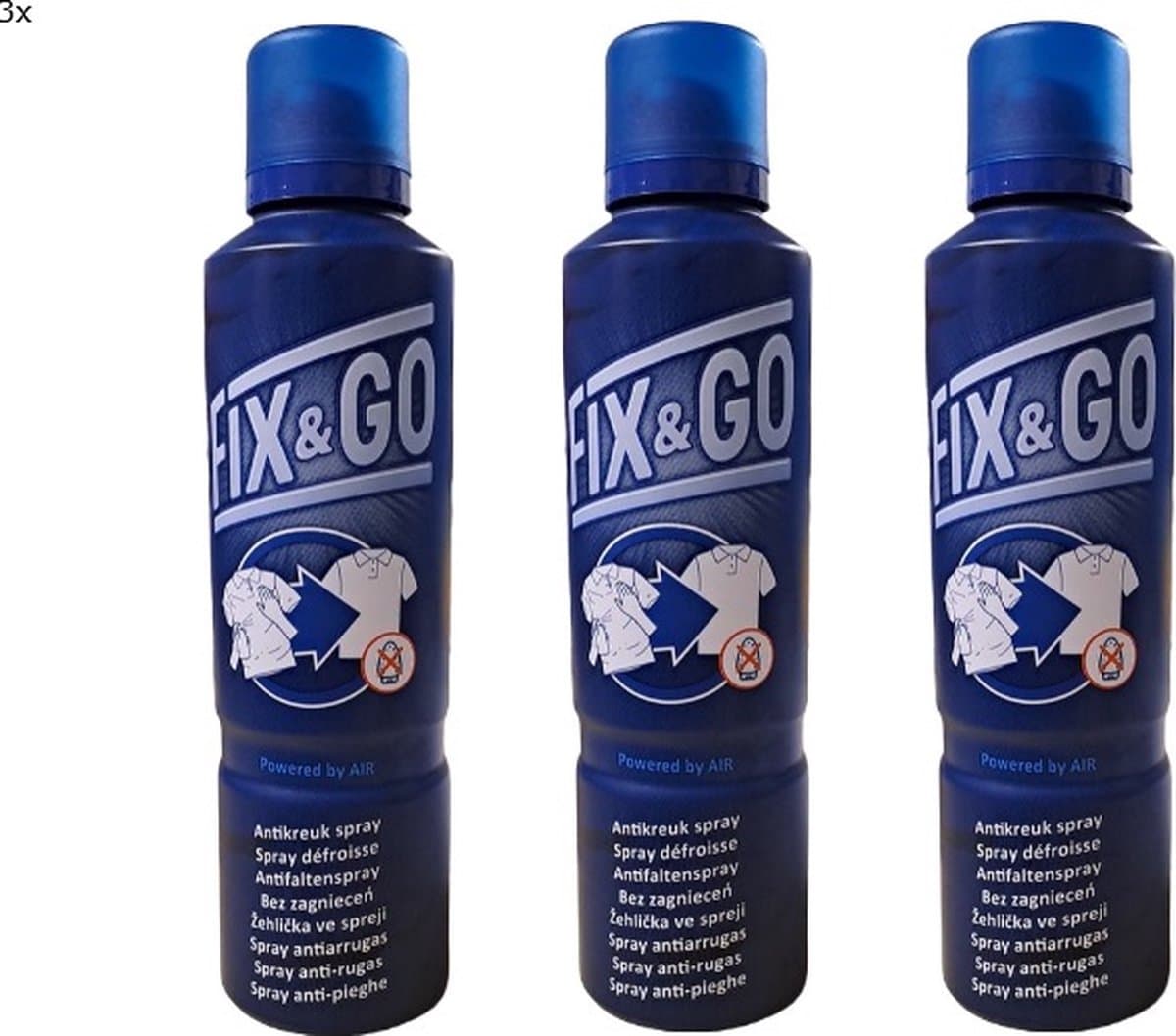 3 x Fix en GO Anti Kreuk Spray - 3 x 185ml — afbeelding 1