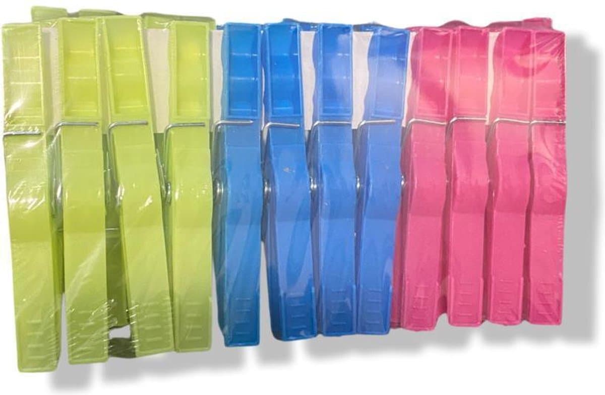 Plastic Knijpers | Plastic Wasknijpers | Kunstof Wasknijpers | Plastic Clothes Pins |24 Stuks Diverse kleuren — afbeelding 1