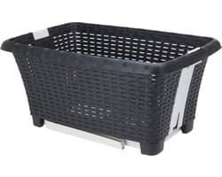 Bathroom solutions wasmand op poten - antraciet - 38 liter - 39 x 59 x 29 cm - Wasgoedmanden - kunststof