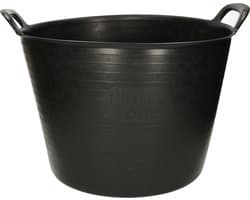 Plasticforte Flexibele kuip emmer - wasmand - rond - zwart - 42 liter - Opbergmanden