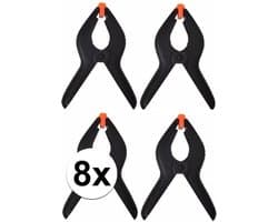 Grote zwarte kunststof handdoeken/badlaken knijpers 8 stuks - outdoor en vakantie zomerartikelen — afbeelding 1