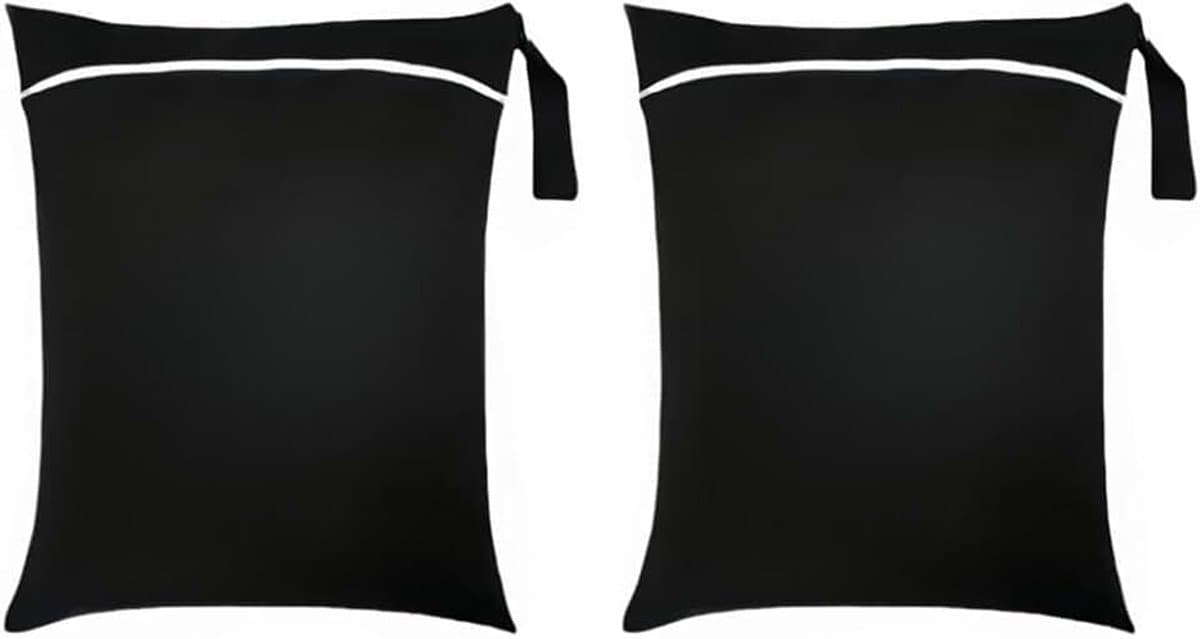 2 stuks natte zakken, waterdichte waszak met ritssluiting, herbruikbare reiszak, kleine natte zak, zwemmen, voor badpakken, strandhanddoeken, sportkleding, wetbag — afbeelding 1
