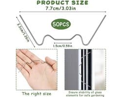 MTTProducts - 50 Stuks - Greenhouse Clips - Voor Bevestigen van