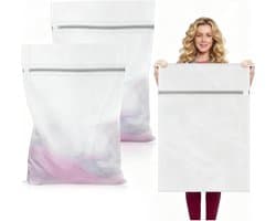 Waszakken, 60 x 80 cm met ritssluiting voor wasnetjes, speciaal ontworpen voor machinewas - perfect voor het beschermen van dekens, beddengoed, dekbedovertrekken en delicate
