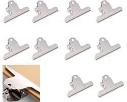 Grote Bulldog Clips - Metalen Klemmen - Documenten Organiseren - Roestvrij Staal - 10 cm - Zilver