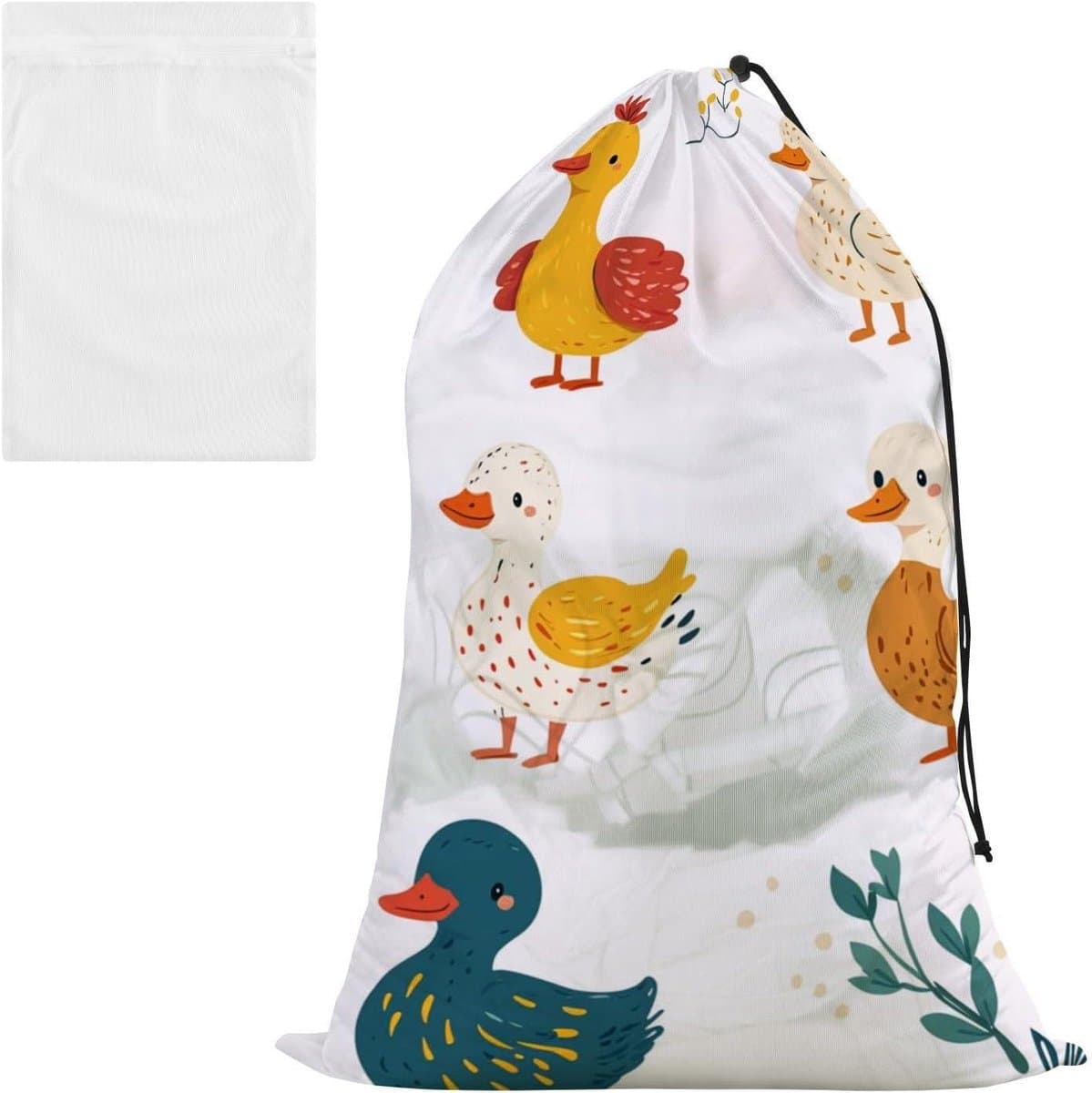 Witte Waszak - Laundry Bag Opbergtas - Kleding Wassen - Mesh Voering - 61 x 61 x 91 cm — afbeelding 1