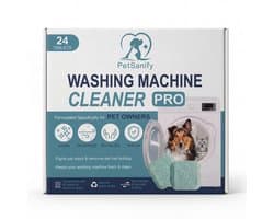 Pet sanify Wasmachine Reinigingstabletten - Verwijdert dierenhaar, bacteriën en geurtjes - Washing Machine Cleaner - 24 tabletten