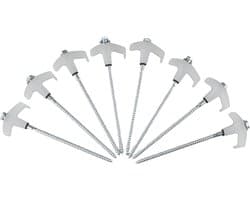 Grondankers Schroef - Tentharingen - Buiten Stabiliteit - Schroefontwerp - 8 Inch - Wit