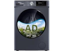 CHiQ CW85862HX - Was-droogcombinatie - Full Service - 8+5KG -OneTouch Smart Wash - 15programma's - Stoom & Allergiezorg -Klasse A/D- 12 jaar garantie op motor - 2026 Nieuw