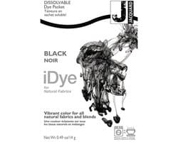 iDye Textielverf Zwart - Kledingverf - Stoffenverf - Voor Katoen Zijde Linnen en Rayon - 14 gram