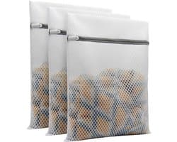 Thijox - 3 Waszakken met Honingraatstructuur, Sterke Ritssluiting, Wasnet voor Gevoelige Kleding, Ondergoed, Sokken, Beha's en Schoenen (30 x 40 cm)