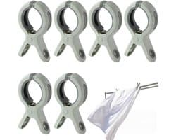 6 stuks - winddichte kledingclip - Strandhanddoekclip - Plastic dekenclip - Badhanddoekclip - Grote kledingclip - Voorkomt dat kleding door de wind wegwaait - Groen - 10,6x6 cm - Voor het vastklemmen van strandhanddoeken, beddengoed en dikke kleding.