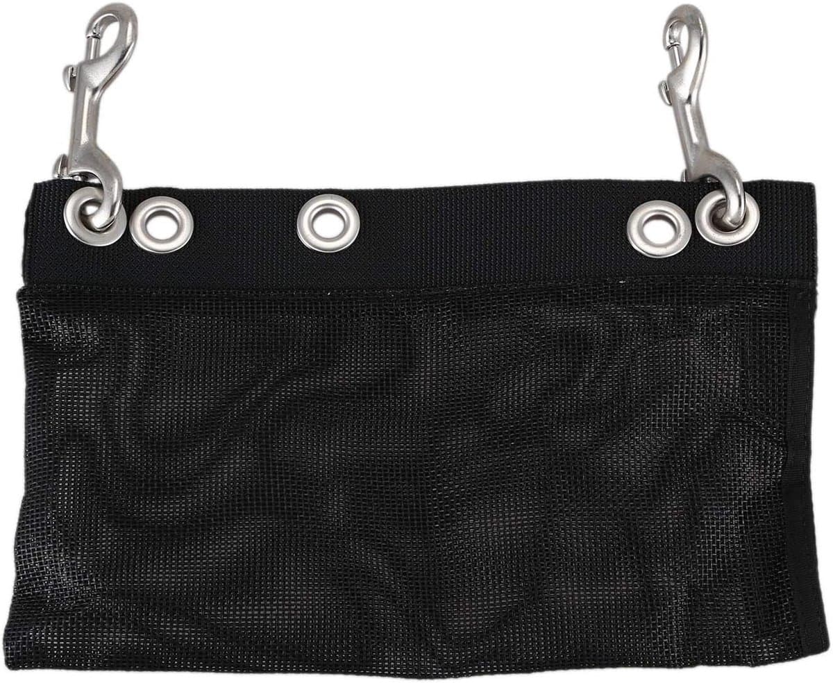 Opbergzak - Mesh Pouch - Duikuitrusting Opslag - Met Snap Haken - 230 Gram - Zwart — afbeelding 1