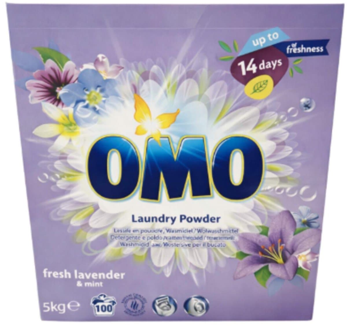 OMO Waspoeder Lavendel 100 Wasbeurten - 5 kg — afbeelding 1