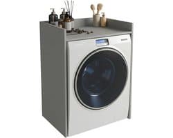 Wasmachine Kast Ombouw - Wasmachine Meubel Opbergkast - Badkamer Organisatie - Geluiddempend Extra Stevig - 66x97x62 cm - Palladium Grijs