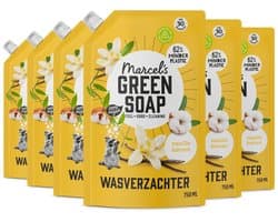 Marcel's Green Soap Wasverzachter Navulling - Vanille & Katoen - 6 x 750ml - 180 wasbeurten